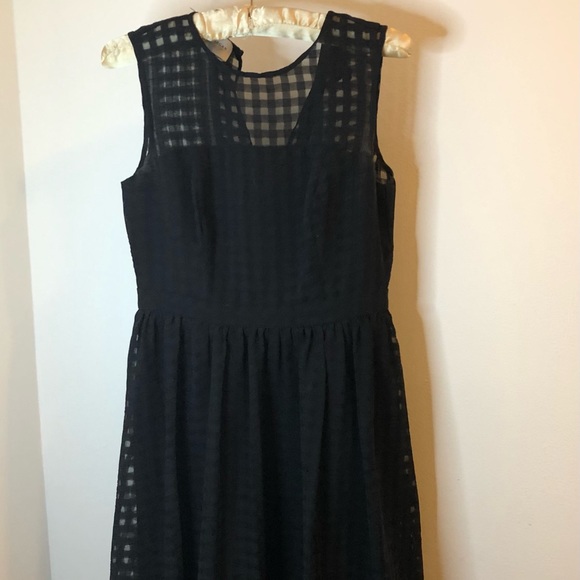 DRESS BLACK MIDI - COTTON Donna Morgan - Picture 1 of 12